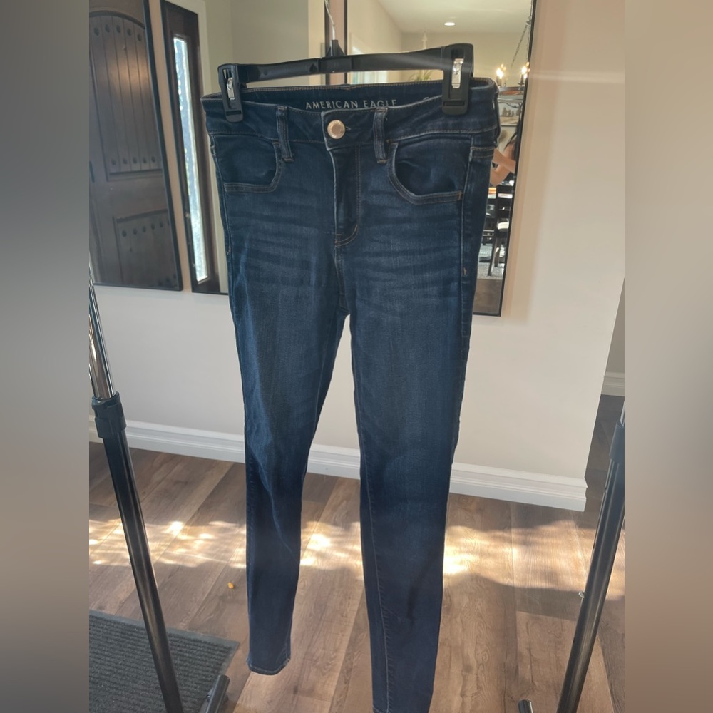 American Eagle Outfitters Dark Blue Skinny Jeans